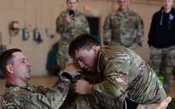 Airmen grapple in Clash of the Dragons
