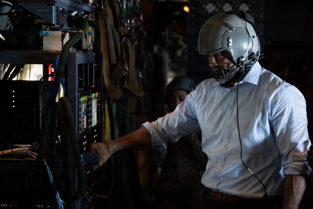 USECAF visits Hurlburt Field for AFSOC familiarization flight