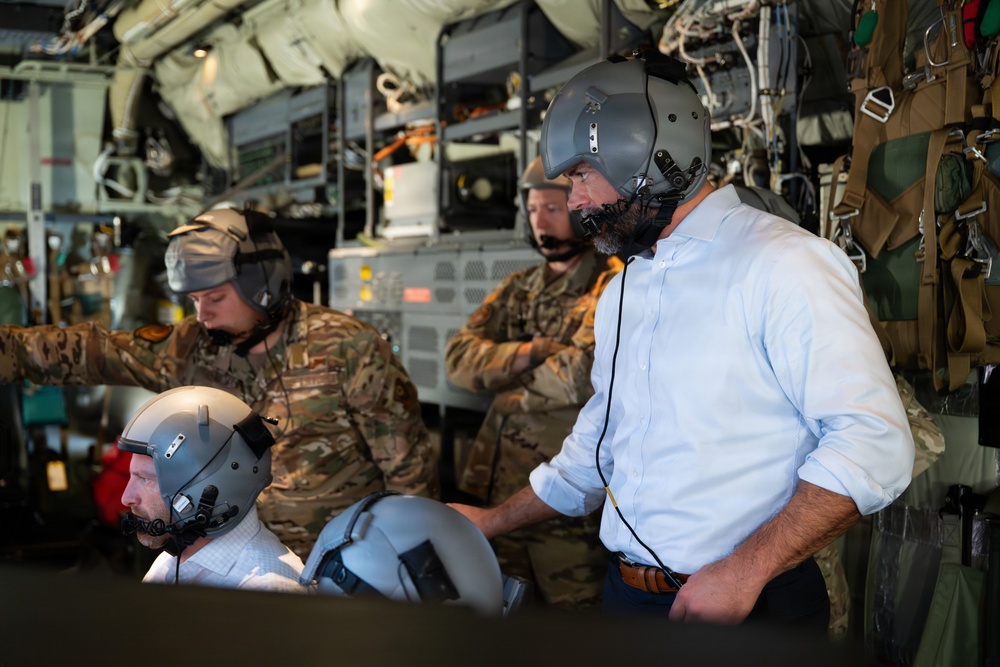 USECAF visits Hurlburt Field for AFSOC familiarization flight