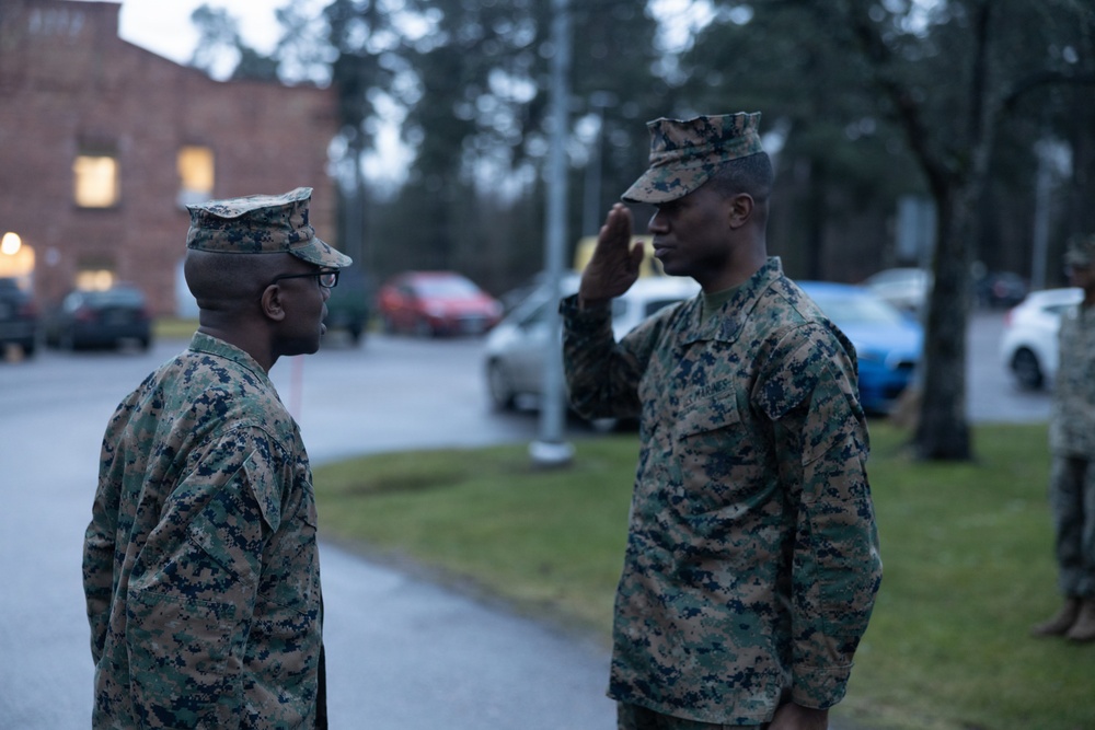 New York native, U.S. Marine promotes to Sergeant Major during European deployment