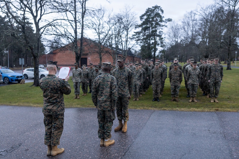 New York native, U.S. Marine promotes to Sergeant Major during European deployment
