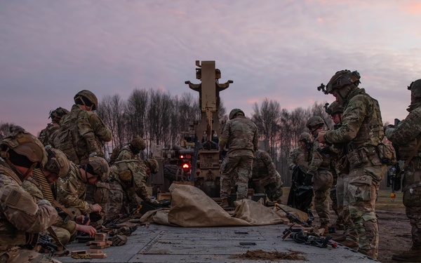 First Team Soldiers conduct resupply operations in preparation for urban operations