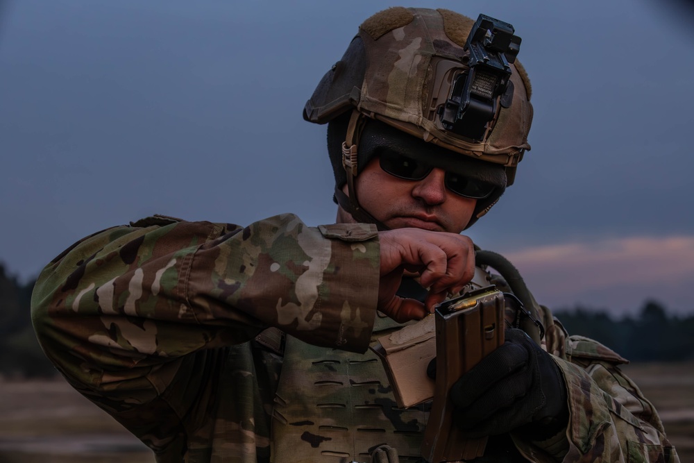 First Team Soldiers conduct resupply operations in preparation for urban operations