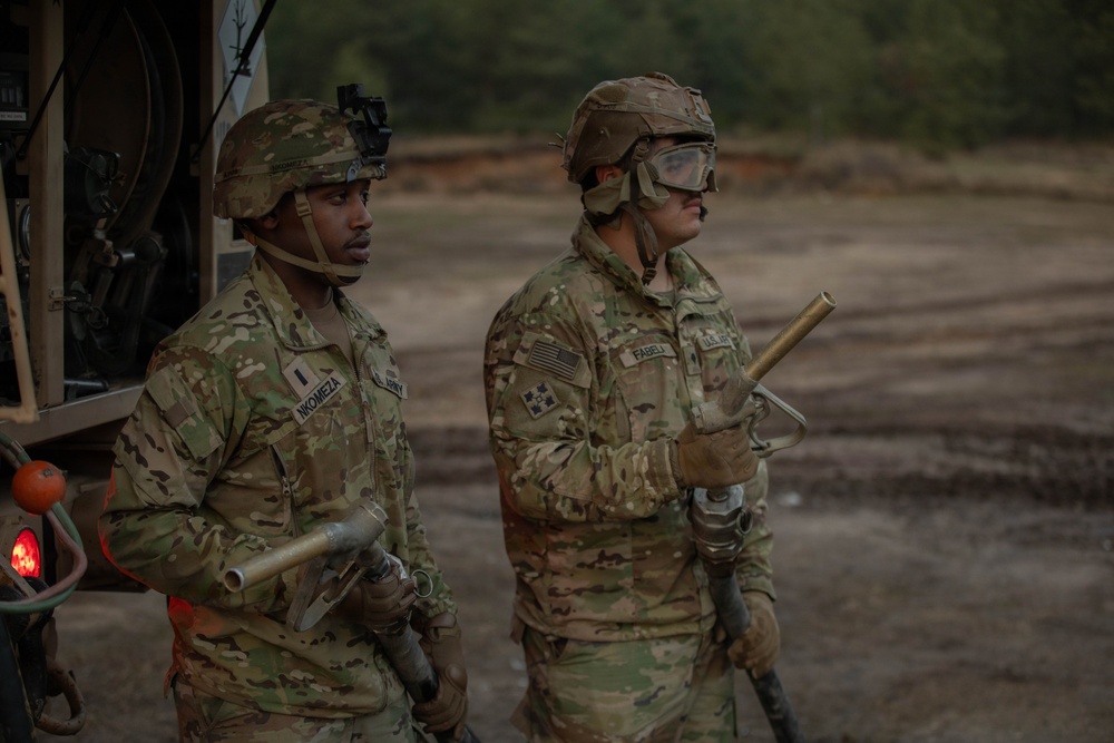 First Team Soldiers conduct resupply operations in preparation for urban operations