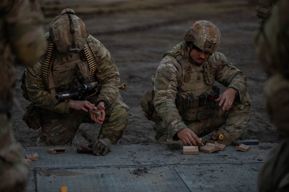 First Team Soldiers conduct resupply operations in preparation for urban operations