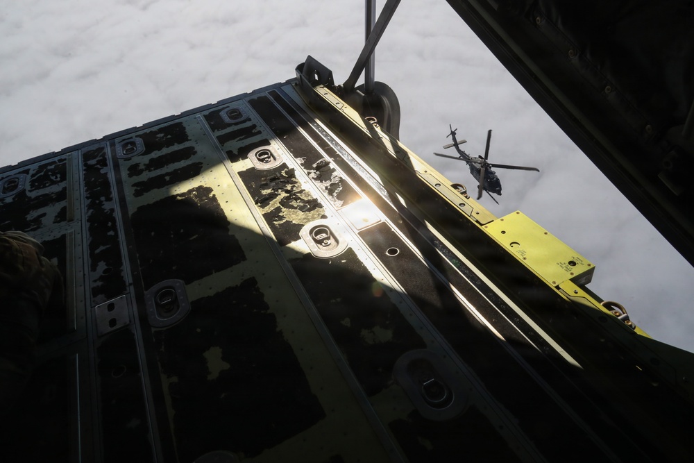 79th Rescue Squadron conducts resupply run during Steel Knight 25