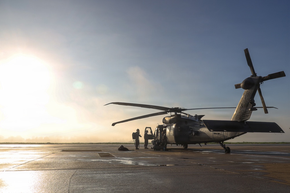 79th Rescue Squadron conducts resupply run during Steel Knight 25