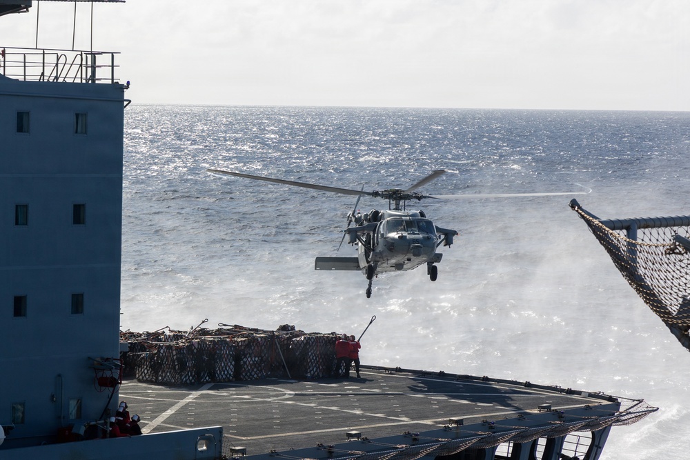 22nd MEU(SOC) | USS Iwo Jima Conducts Replenishment-at-Sea