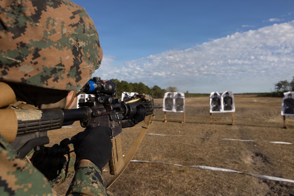 Combat Logistics Battalion 22 Conducts Marine Corps Rifle Qualification Tables 3-6 Range during Field Exercise