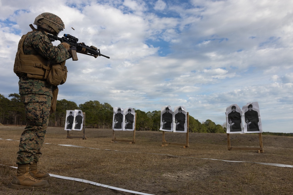 Combat Logistics Battalion 22 Conducts Marine Corps Rifle Qualification Tables 3-6 Range during Field Exercise