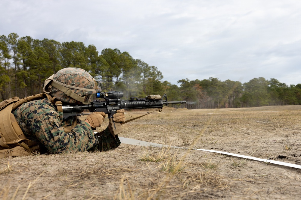 Combat Logistics Battalion 22 Conducts Marine Corps Rifle Qualification Tables 3-6 Range during Field Exercise
