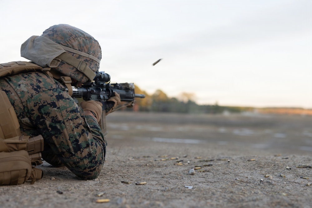 Combat Logistics Battalion 22 Conducts Marine Corps Rifle Qualification Tables 3-6 Range during Field Exercise