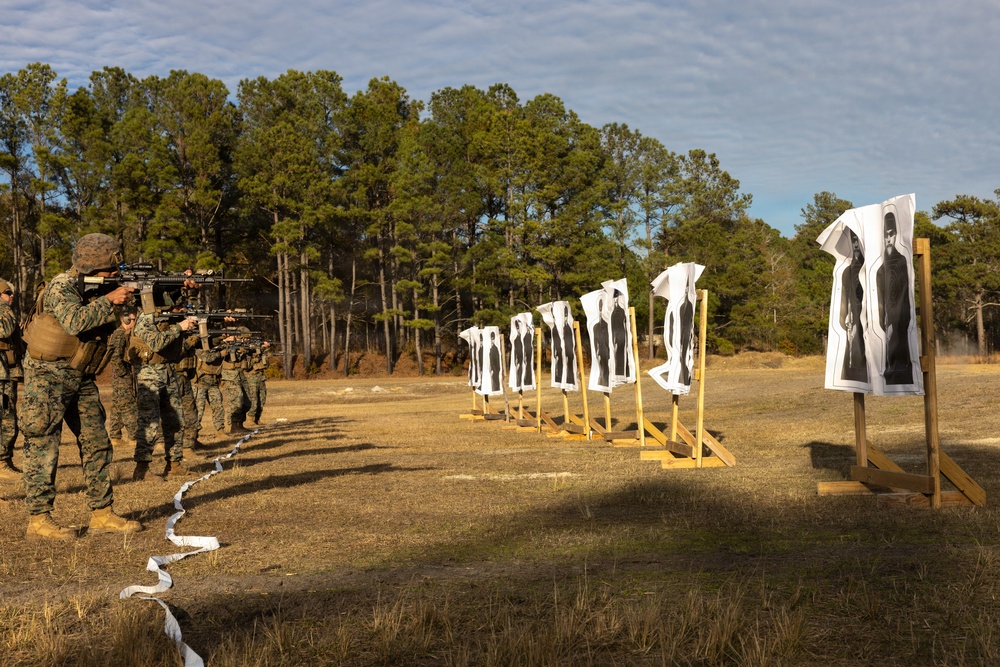 Combat Logistics Battalion 22 Conducts Marine Corps Rifle Qualification Tables 3-6 Range during Field Exercise