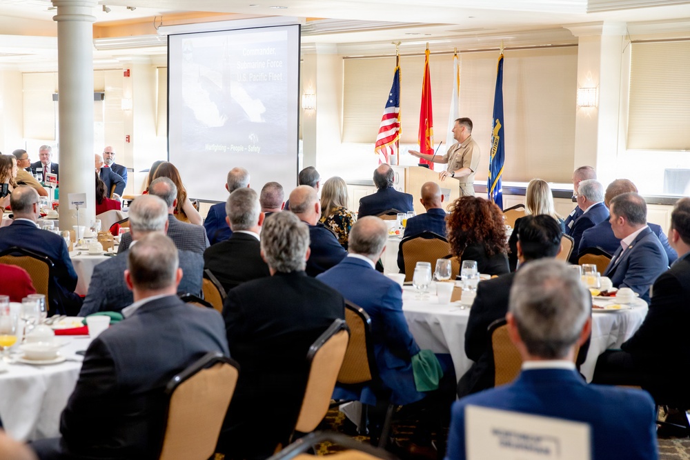 Rear Adm. Chris Cavanaugh attends San Diego Military Advisory Council event