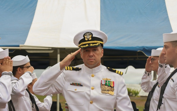 USS William P. Lawrence Holds Change of Command Ceremony