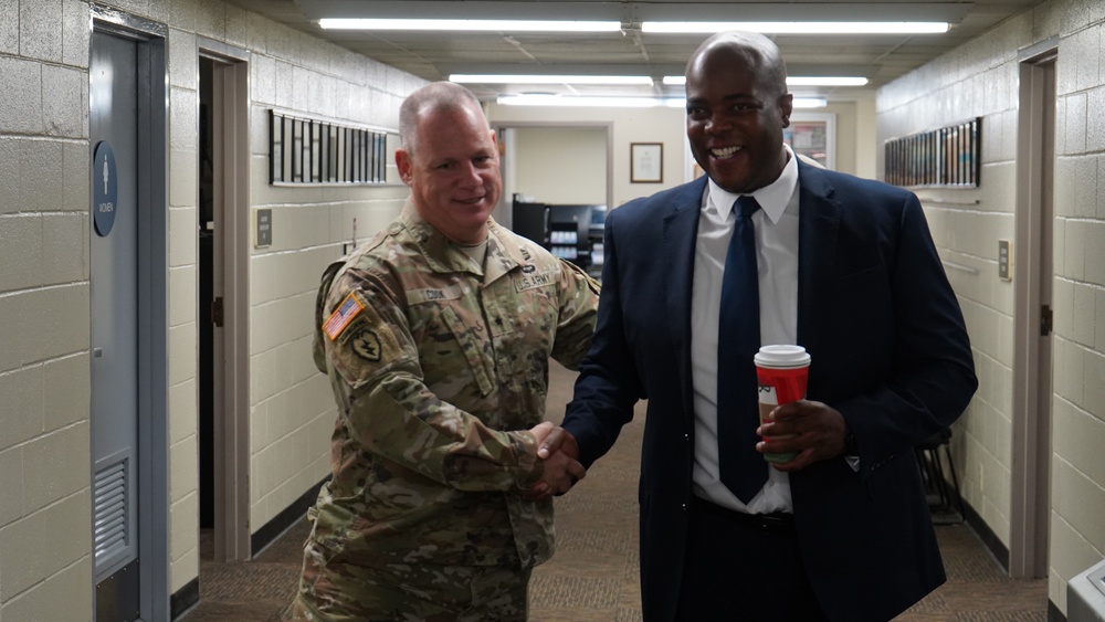 63rd Readiness Division Leadership Visits Holderman Hall