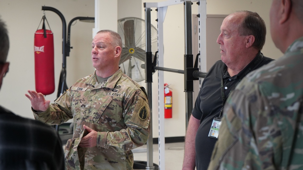 63rd Readiness Division Leadership Visits Holderman Hall