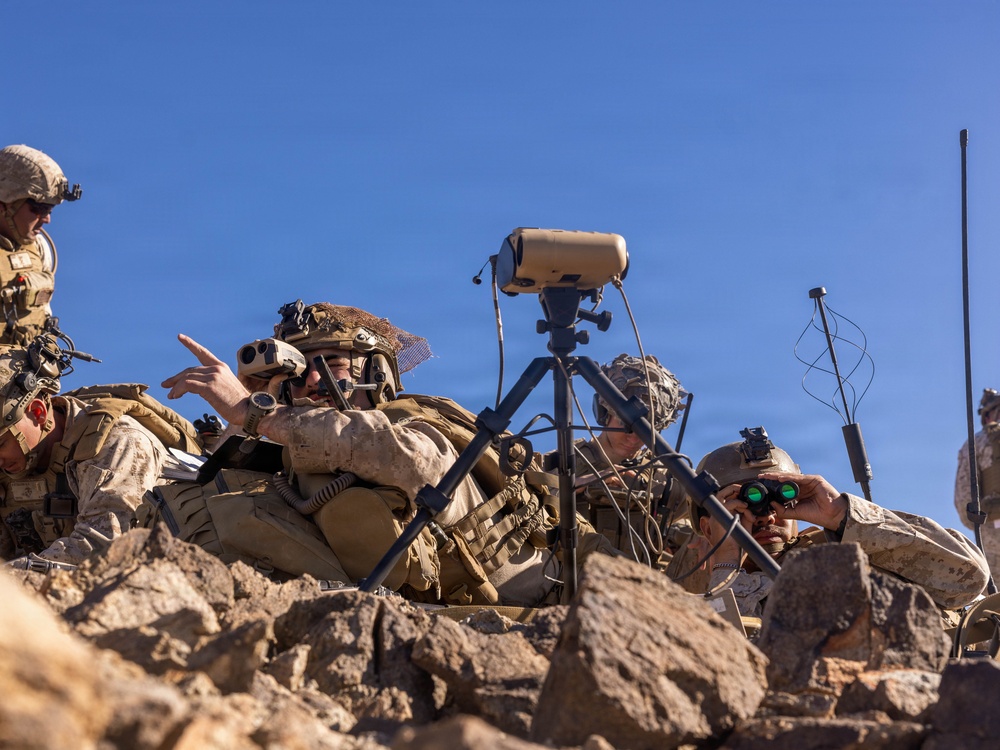 U.S. Marines with 3rd Bn., 7th Marines conduct fire support coordination exercise