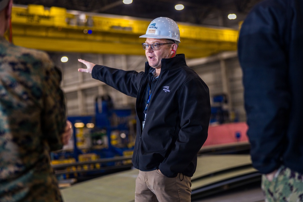 U.S. Marines and Sailors Visit Austal USA Facilities