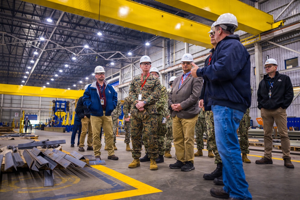 U.S. Marines and Sailors Visit Austal USA Facilities