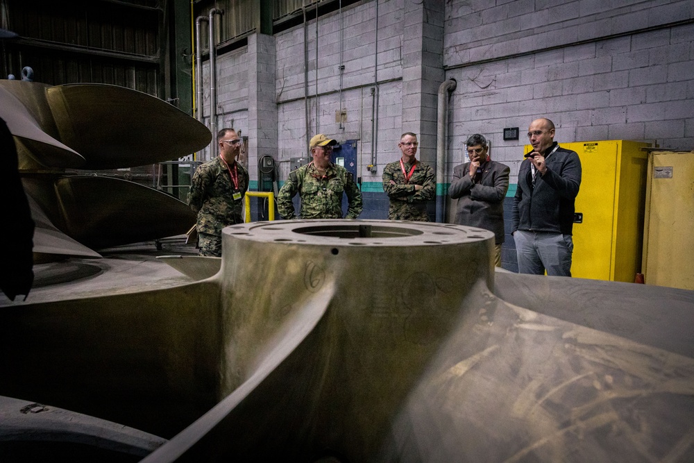 U.S. Marines and Sailors Visit Bird-Johnson Propeller Company Facilities