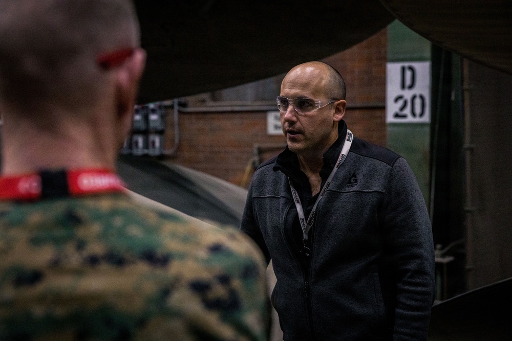 U.S. Marines and Sailors Visit Bird-Johnson Propeller Company Facilities