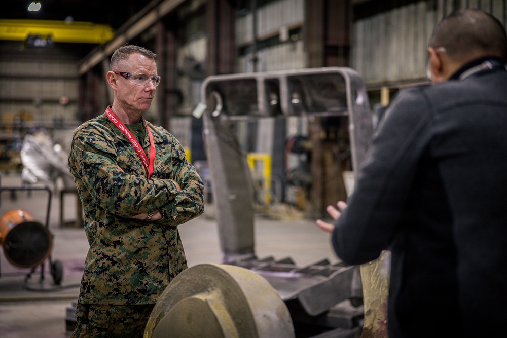 U.S. Marines and Sailors Visit Bird-Johnson Propeller Company Facilities