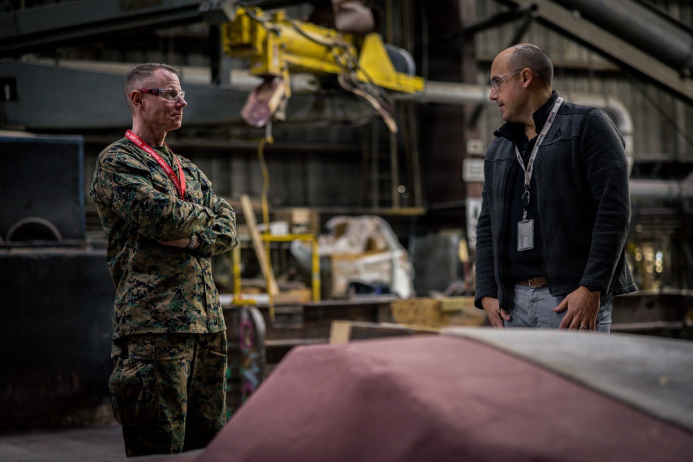 U.S. Marines and Sailors Visit Bird-Johnson Propeller Company Facilities
