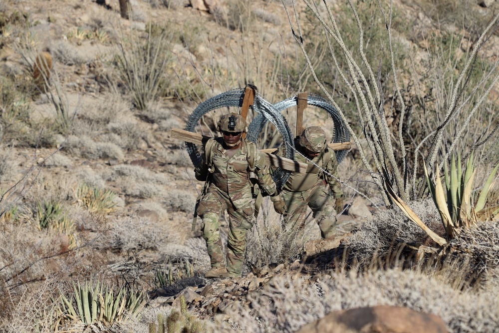 Obstacle emplacement along the Southern Border
