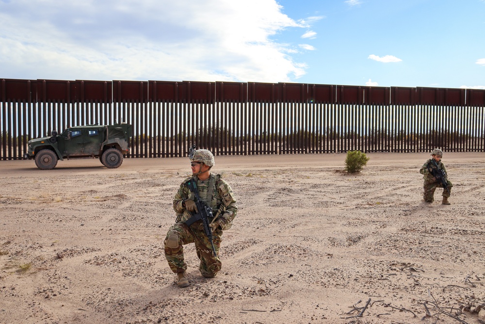 Mounted/ dismounted patrol along the Southern Border