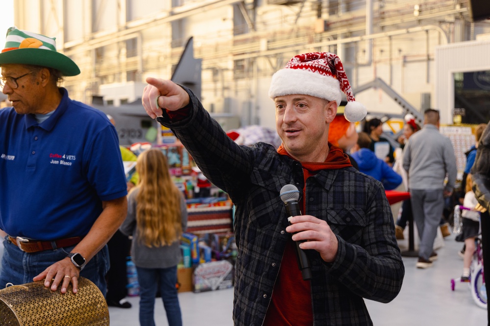 Edwards hosts children's holiday party