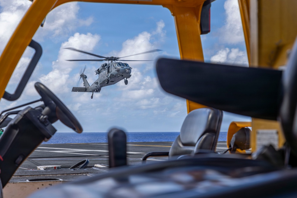 Abraham Lincoln conducts routine flight operations