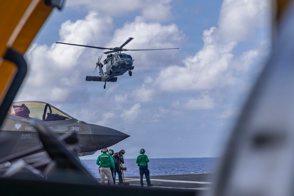 Abraham Lincoln conducts routine flight operations