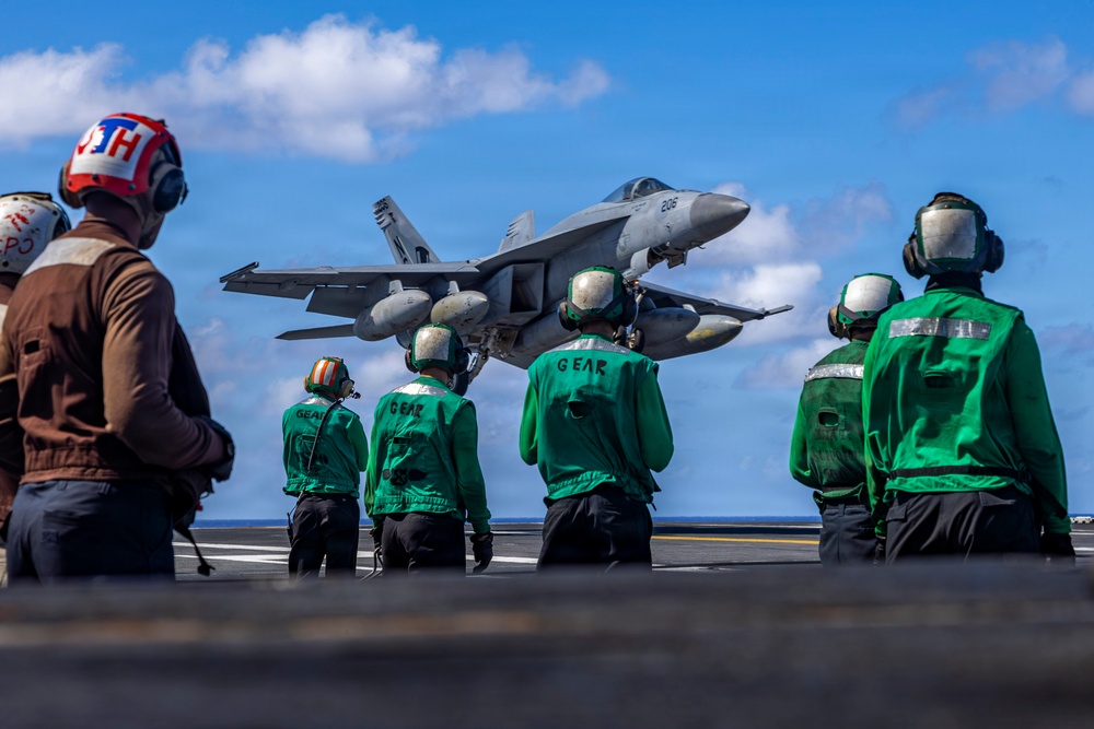 Abraham Lincoln conducts routine flight operations