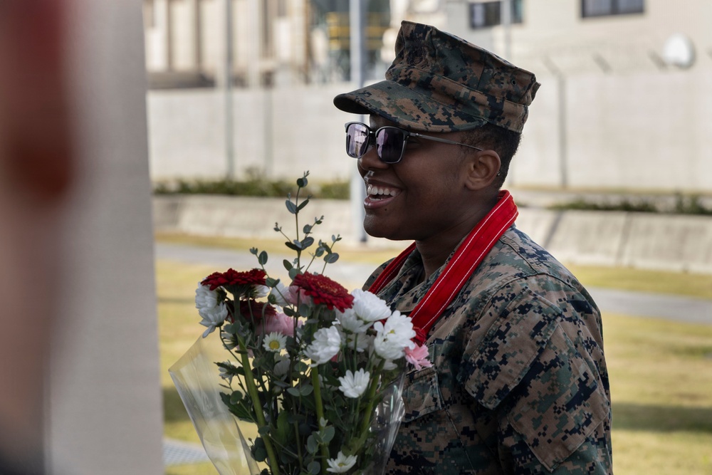 U.S. Marine Corps Cpl. Sydney Smalls reaches new heights with her Meritorious promotion