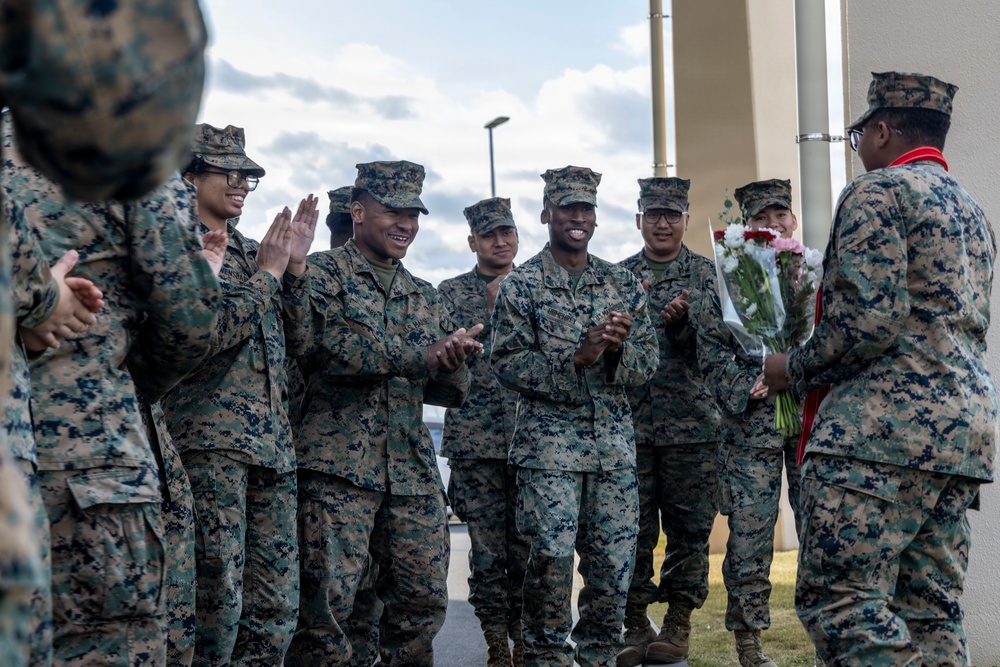 U.S. Marine Corps Cpl. Sydney Smalls reaches new heights with her Meritorious promotion
