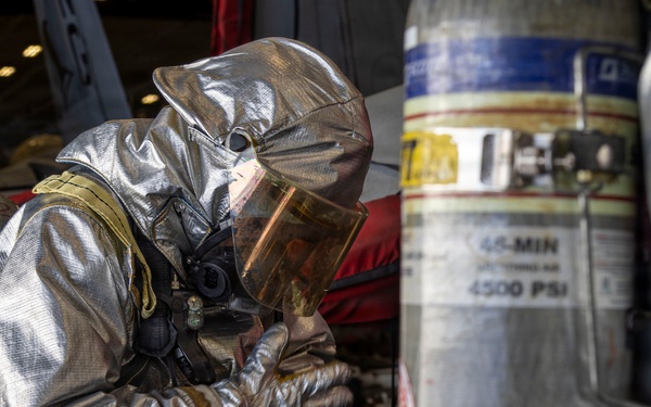 Abraham Lincoln conducts general quarters drill