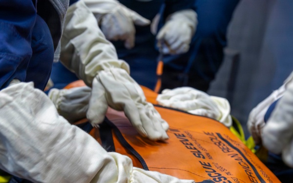 Abraham Lincoln conducts general quarters drill