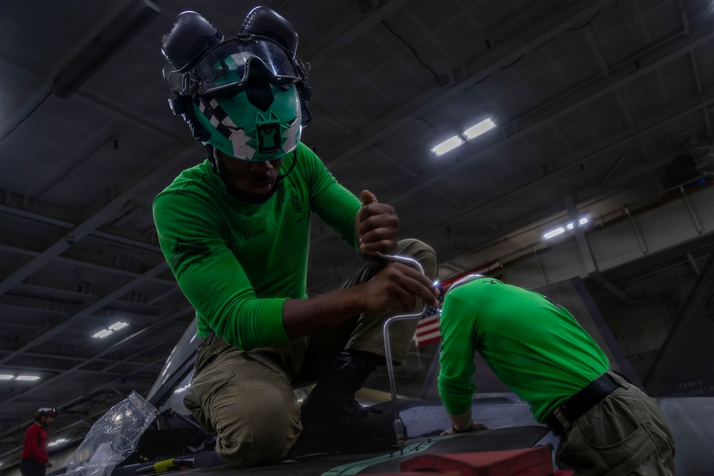 Abraham Lincoln conducts routine operations