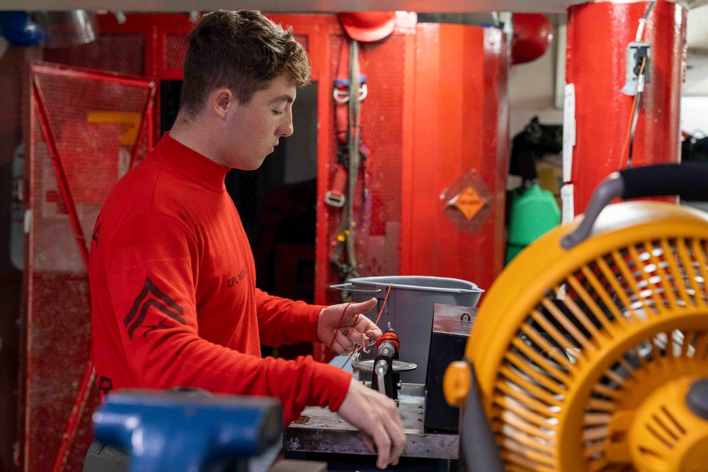 Abraham Lincoln conducts routine operations.