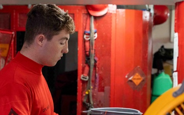 Abraham Lincoln conducts routine operations.