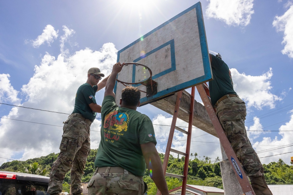 Civic Action Team Palau 84-10 Basketball Court Reconstruction
