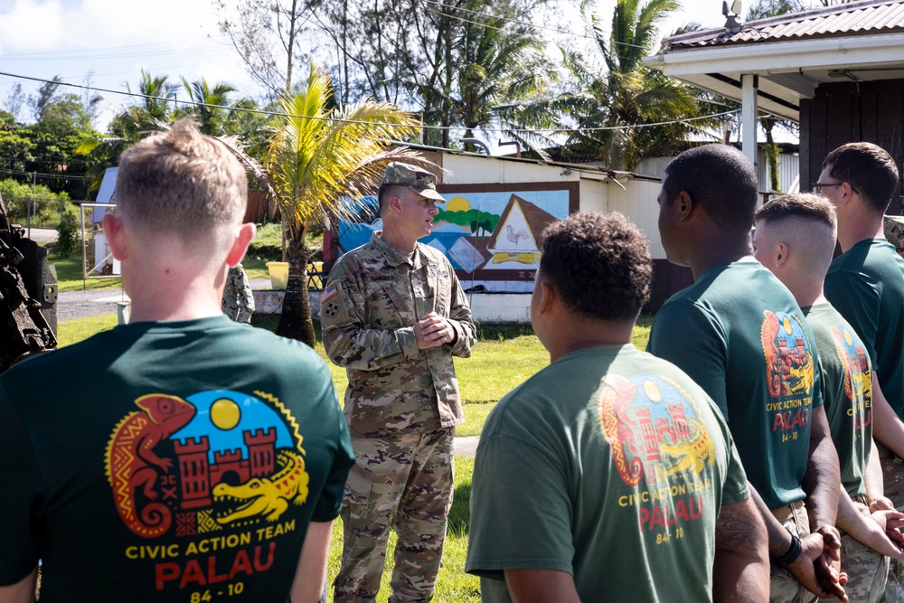 Maj. Gen. Gavin Gardner visits the Civic Action Team Palau 84-10