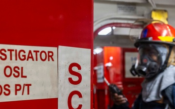 Abraham Lincoln conducts general quarters drill