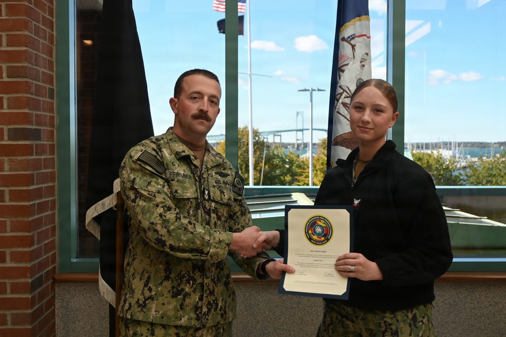Navy Medicine Readiness and Training Command New England Awards October Shipmate of the Month