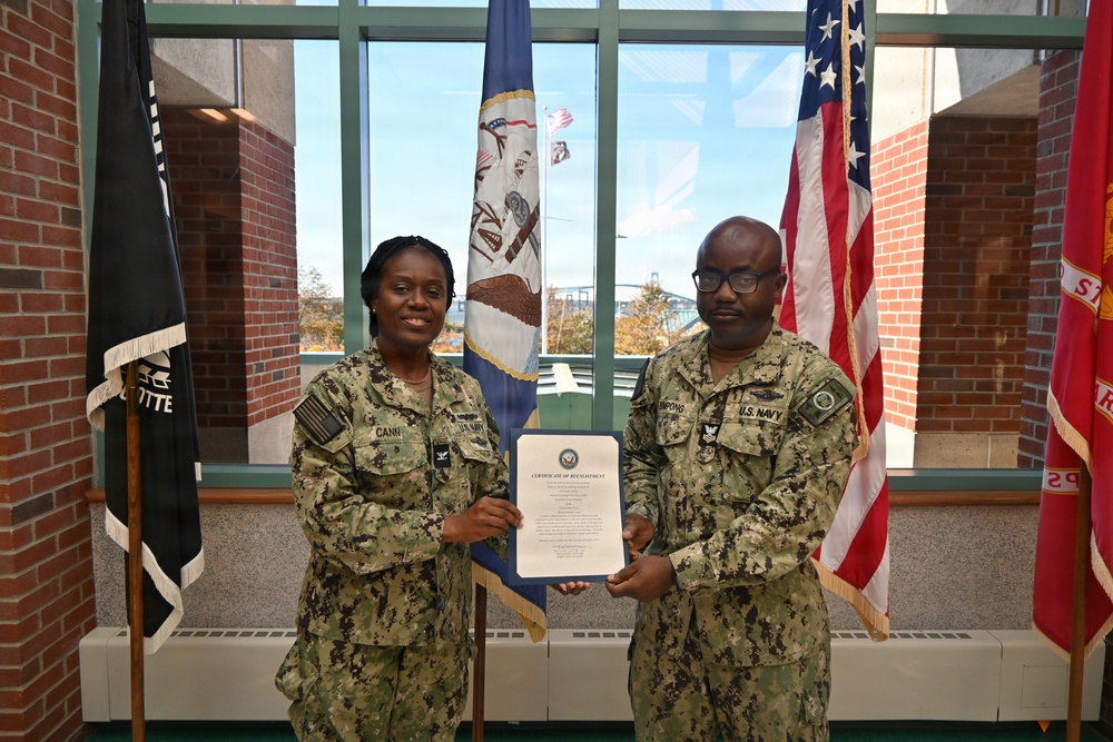 Navy Medicine Readiness and Training Command New England October Reenlistments