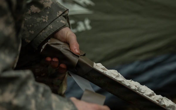 First Team Soldiers conduct demolition training in preparation for live fire exercise