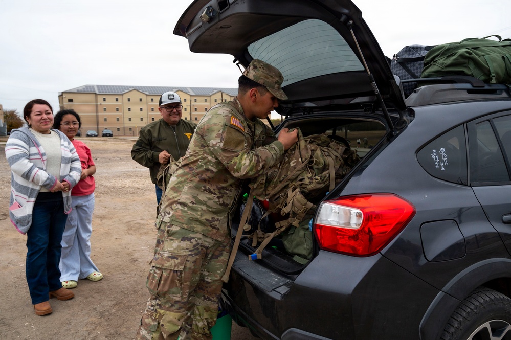 Newly graduated combat medics head home for the holidays