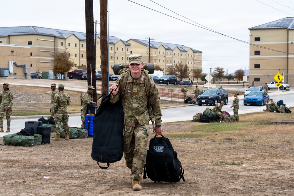 Newly graduated combat medics head home for the holidays