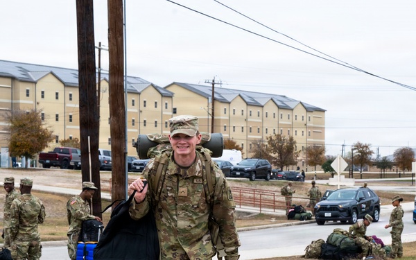 Newly graduated combat medics head home for the holidays